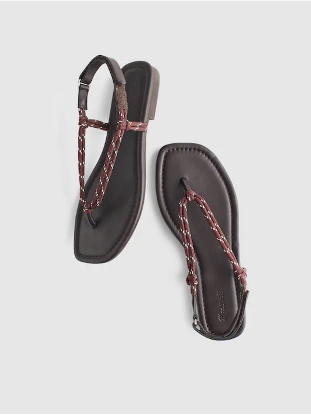 Madewell The Aliyah Thong Sandal in Paracord
Dark Carob $98 New Size 8